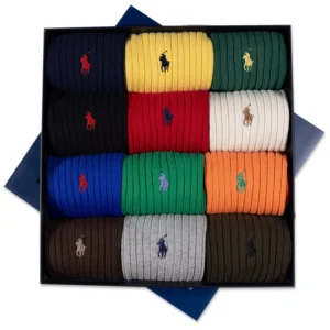 Men's 12-Pack Rib Crew Socks Gift Box