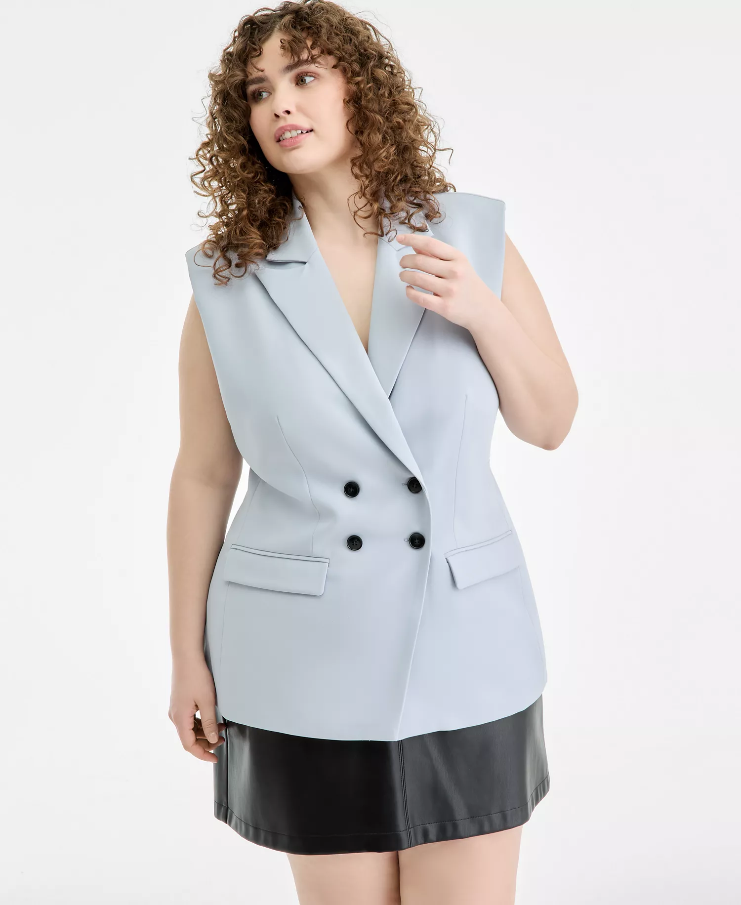 mni-20f5842d720cff7e6c662461823fe9a7 Trendy Plus Size Peak-Lapel Double-Breasted Vest, Macy's Exclusive