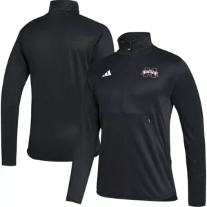 Men's Black Mississippi State Bulldogs 2023 Sideline AEROREADY Half-Zip Top