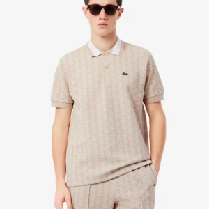Men's Classic Fit Monogram Jacquard Polo Shirt