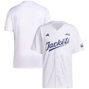 Men's White Georgia Tech Yellow Jackets Team Baseball Jersey