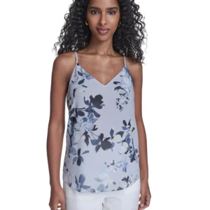 Women's Printed Metallic Dot Camisole Top