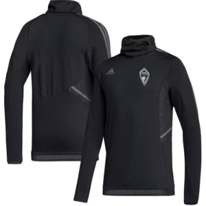 Men's Black Colorado Rapids COLD.RDY Raglan Warmup Pullover Jacket