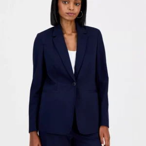 Women's Compression Notch-Collar Single Button Blazer, Scoop-Neck Camisole & Compression Tie Front Capris Pants, Macy's Exclusive
