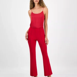Women's Crepe High-Rise Flared-Leg Pants, Macy's Exclusive