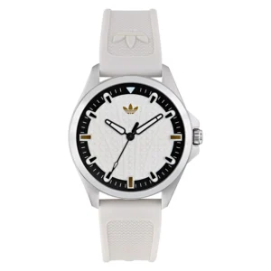 Unisex Analog White Silicone Watch, 40mm