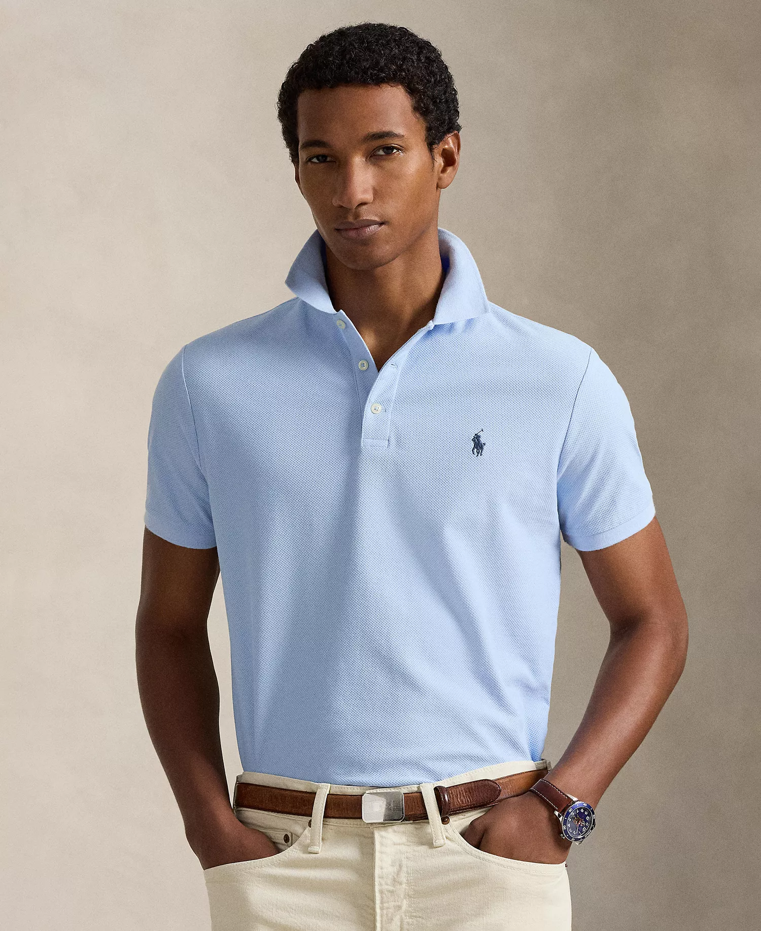 mni-274a03574c327967675c1e32b0fcedd5 Custom Slim Fit Honeycomb-Mesh Polo — изображение 3