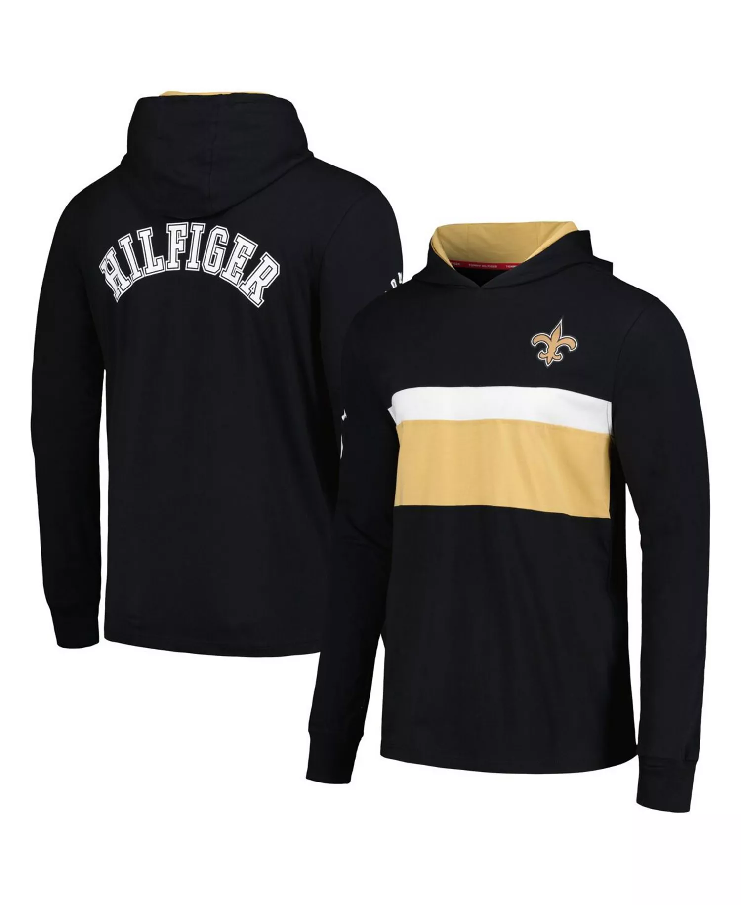 mni-29d338cdf6c6b5dfb258eb6050e6627d Men's Black New Orleans Saints Morgan Long Sleeve Hoodie T-shirt