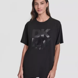 Women's Oversized Short Sleeve Tunic T-Shirt