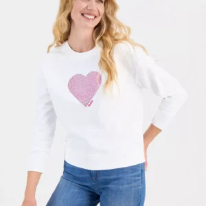 Nautica Women's Embellished Heart Graphic Sweatshirt