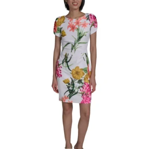 Women's Printed Puff-Sleeve Dress