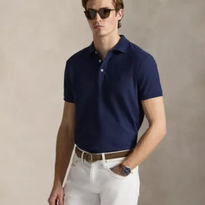 Custom Slim Fit Honeycomb-Mesh Polo