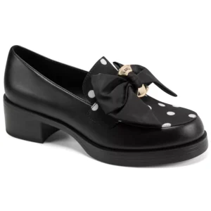 Women's Camilia Fan Bow Polka-Dot Loafers