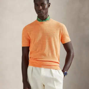 Men's Textured Lightweight Sweater T-Shirt