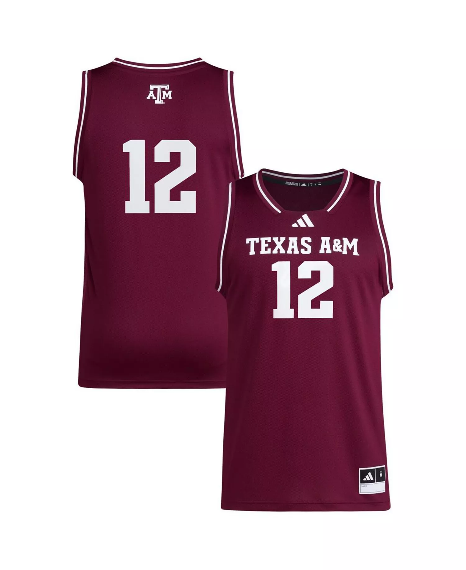 mni-2de8bb6f673c578f70dbf29b9e25e4fb Men's 12 Maroon Texas A M Aggies Replica Swingman Jersey
