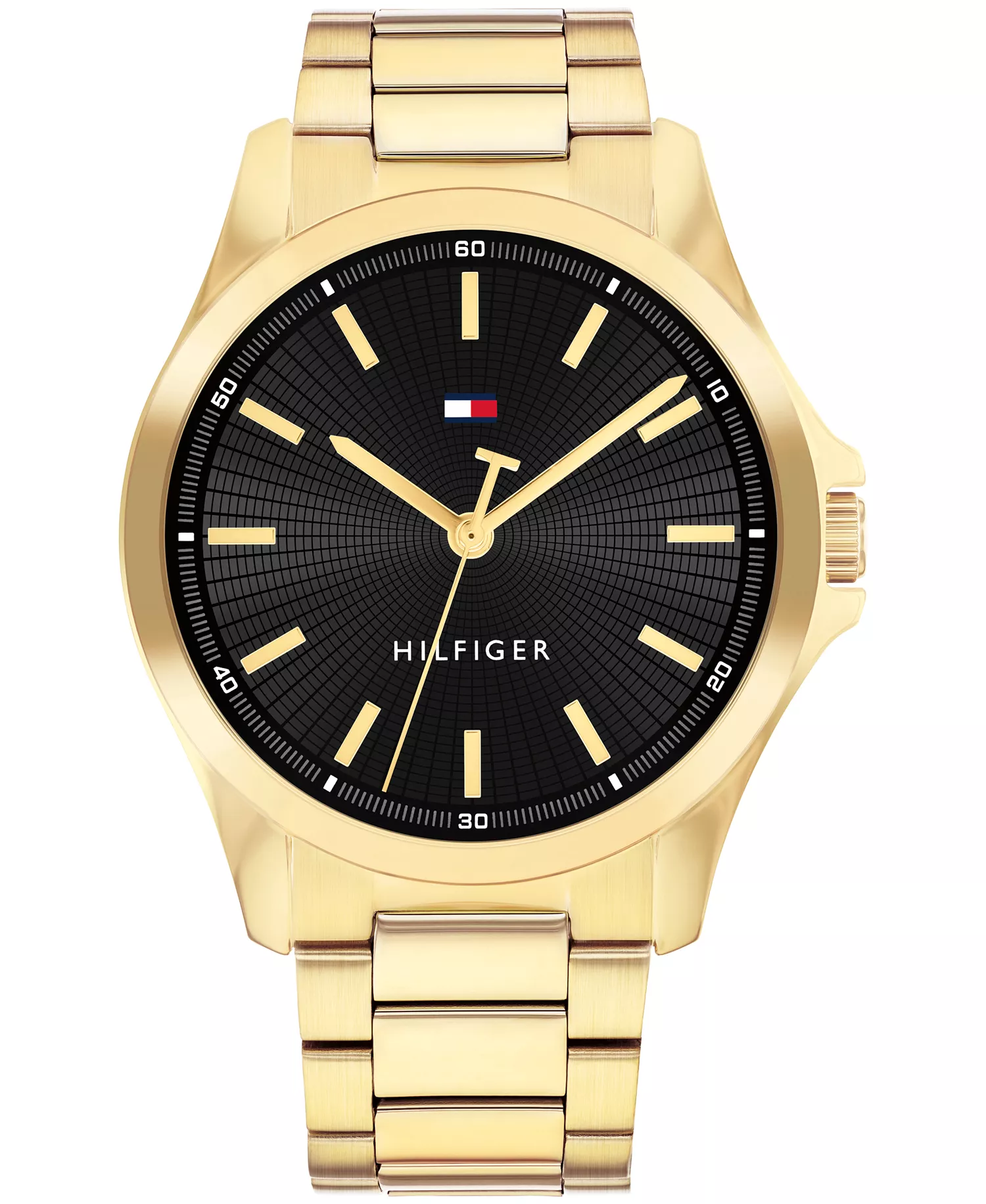 mni-2e13687af0710b95cf8ec45869d81088 Men's Quartz Gold Tone Stainless Steel Bracelet Watch, 42mm