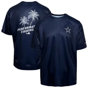 Men's Navy Dallas Cowboys Terminal Tackle Performance Fishing Omni-Shade T-Shirt