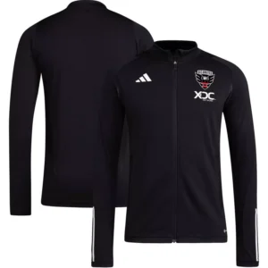 Men's Black D.C. United 2023 On-Field AEROREADY Full-Zip Training Top