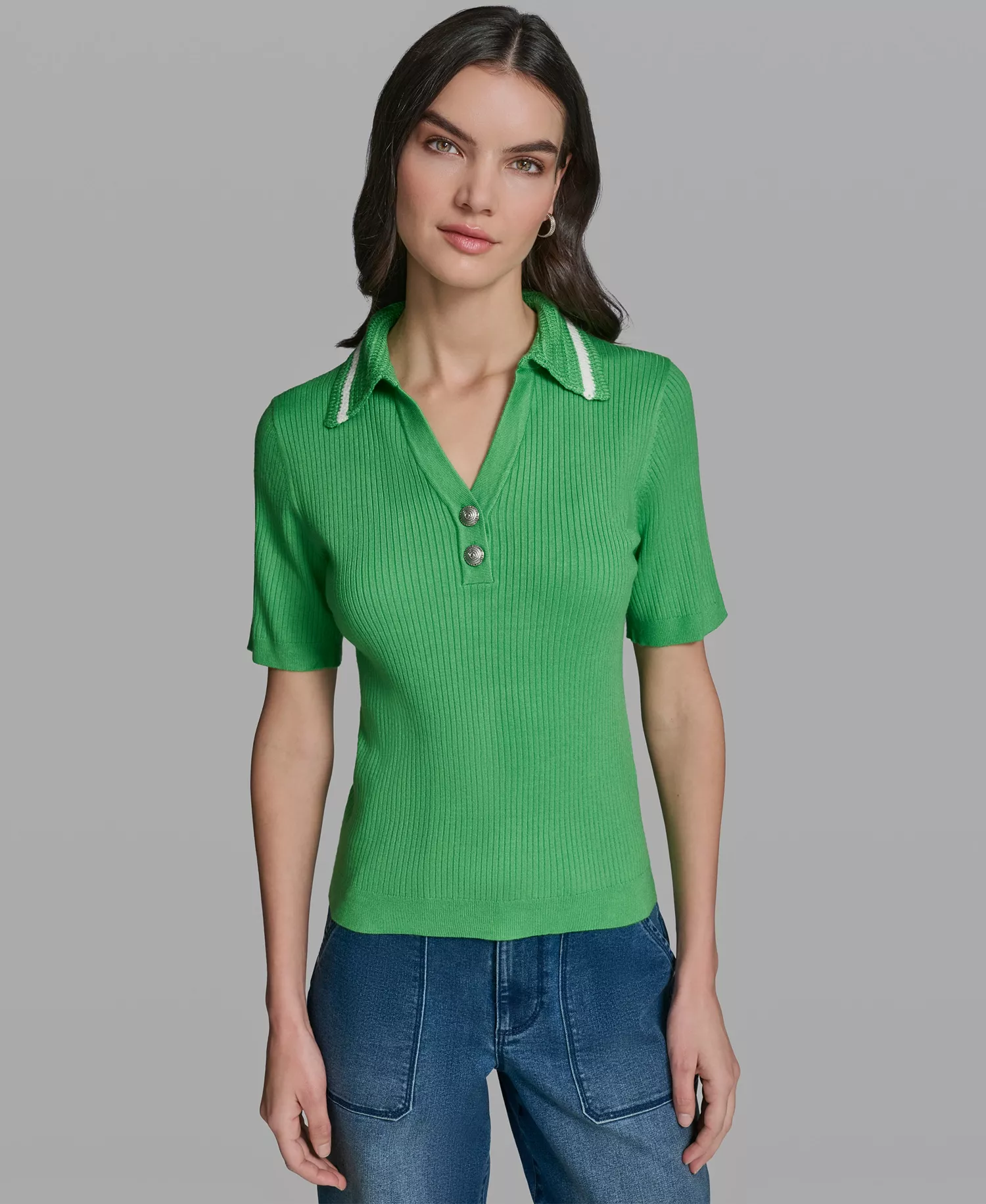 mni-2fc272e1ce1c9327078595d2b741dc93 Women's Short-Sleeve Collared Sweater — изображение 3