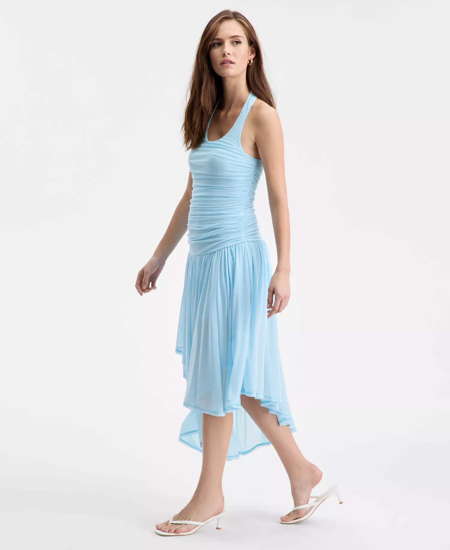 mni-308f80ba2bed28688b05bf92878b05ea Women's Ruched Halter-Neck Dress, Macy's Exclusive
