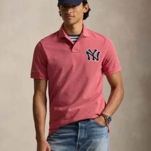 Men's Yankees Logo Mesh Polo Shirt