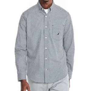 Men's Classic-Fit Gingham Plaid Button-Down Shirt