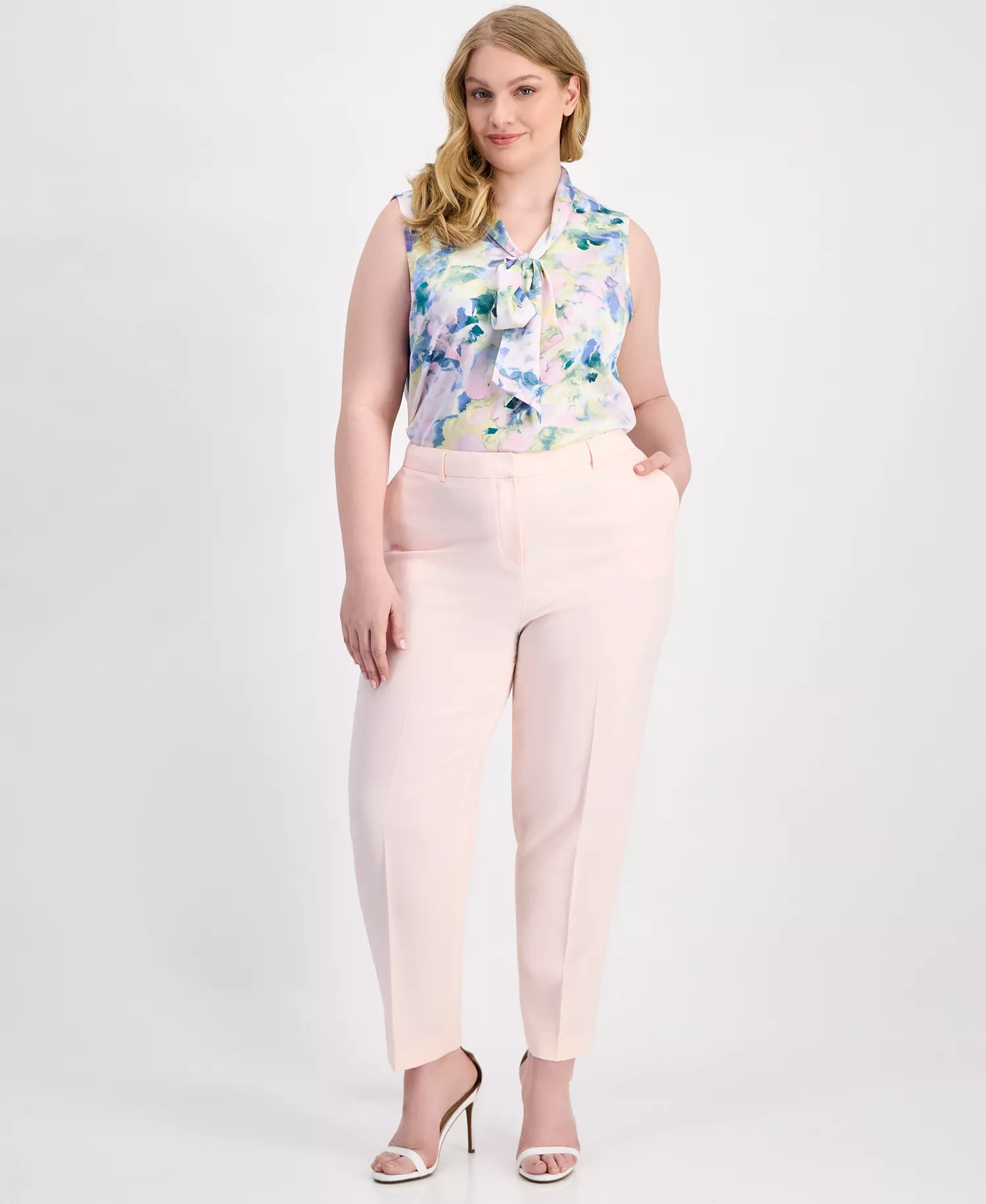 mni-317e188e2ea74847d1e3bd9ecef2ffdb Plus Size Classic Press-Pleat Straight-Leg Pants