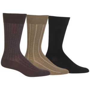 Men's 3-Pk. Assorted Patterns Dress Socks
