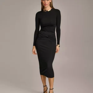 Donna Karan Women's Twist-Front Knit Pull-On Pencil Skirt