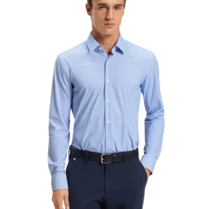 Men’s Performance-Stretch Slim-Fit Dress Shirt