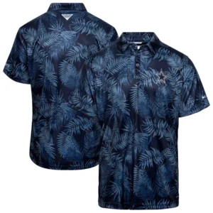 Men's Navy Dallas Cowboys PFG Super Terminal Tackle Omni-Shade Polo