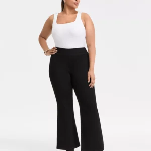 Plus Size High-Rise Pull-On Flared Jeans, Macy's Exclusive