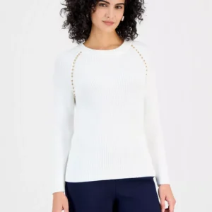 Women's Studded Crewneck Sweater