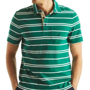 Men's Short Sleeve Striped Polo Shirt