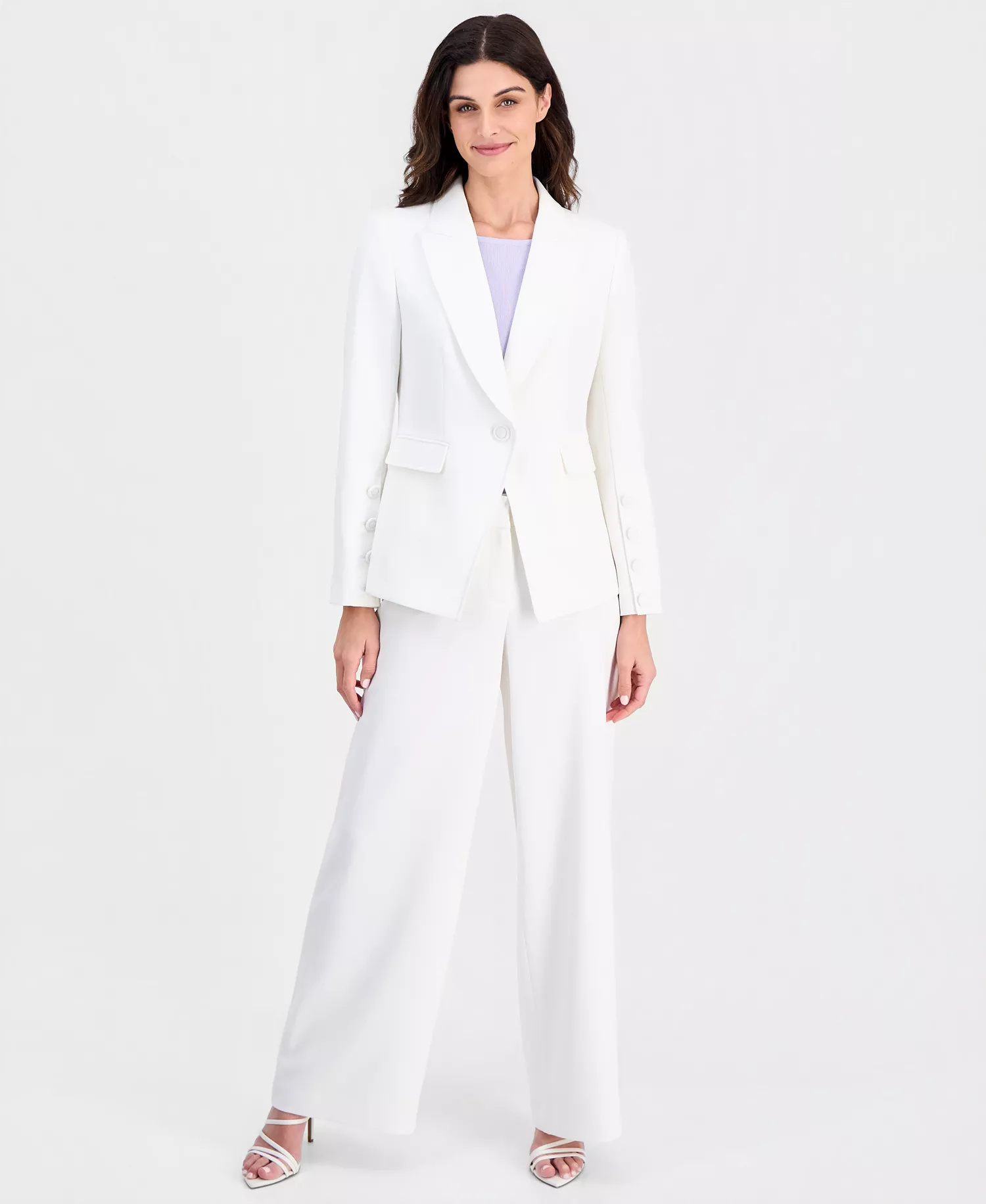 mni-365aef3507c58d2f3931930d791c2cde Women's One-Button Peak-Lapel Blazer