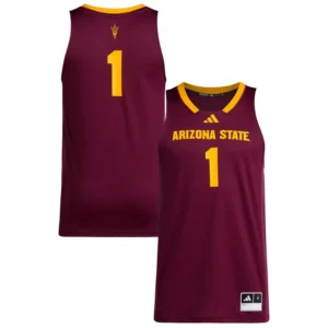 Men's 1 Maroon Arizona State Sun Devils Replica Swingman Jersey