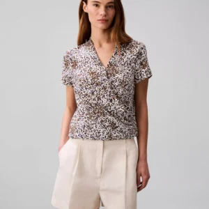 Women's Printed Wrap Top