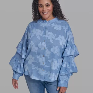 Women's Long-Sleeve Mock Neck Shirt