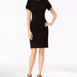 Petite Tulip-Sleeve Sheath Dress