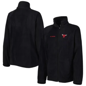 Women's Black Chicago Bulls Benton Springs Raglan Full-Zip Jacket
