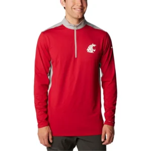 Men's Crimson Washington State Cougars Tech Trail™ Omni-Shade Quarter-Zip Jacket