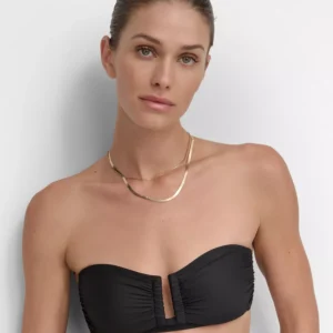 Women's Shirred U-Wire Bandeau Bikini Top