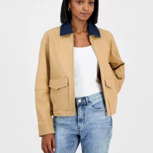 Nautica Women's Spread-Collar Zip-Front Jacket