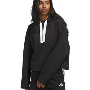Women's Fleece 3-Stripes Loose-Fit Hoodie