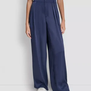 Women's High-Rise Pleated Wide Leg Trousers
