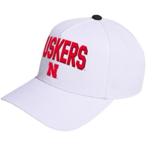 Men's and Women's White Nebraska Huskers Locker Room A-Frame Adjustable Hat