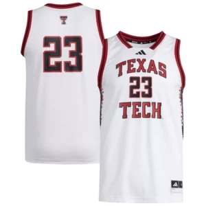 Men's 23 White Texas Tech Red Raiders Replica Swingman Jersey