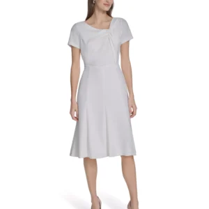 Women's Twist Neck Midi Dress