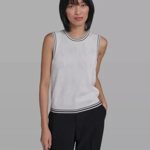 Women's Crew Neck Sleeveless Tank Sweater