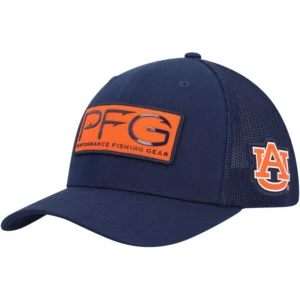 Men's Navy Auburn Tigers PFG Hooks Flex Hat